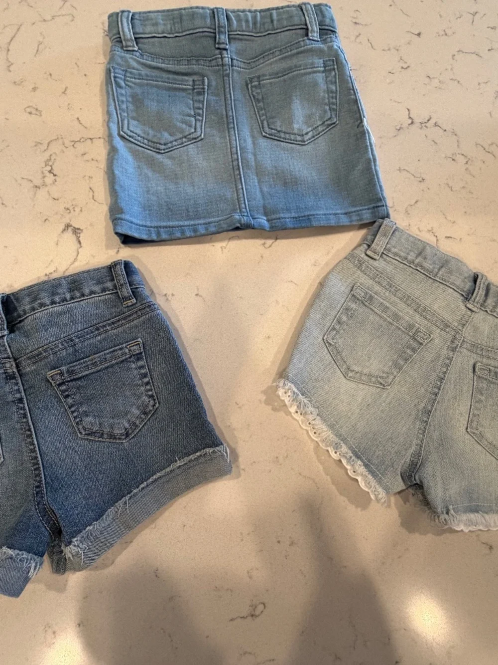 (3) Denim Bundle of Shorts & Skirt (2T)